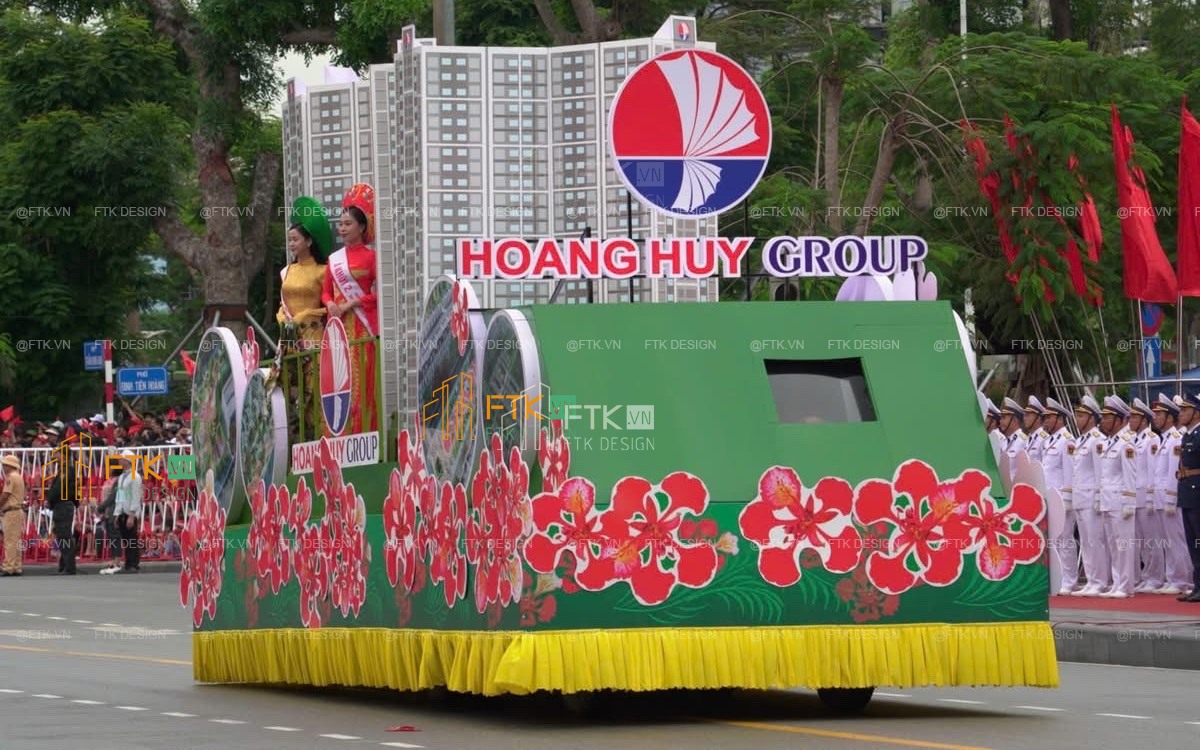 Xe mô hình diễu hành lễ hội - Mẫu mô hình xe diễu hành của tập đoàn HOANG HUY GROUP