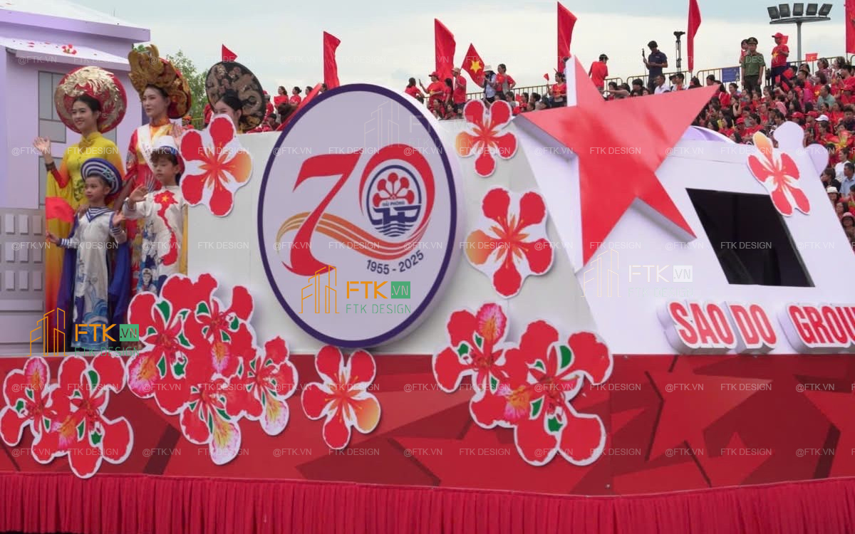 Xe mô hình diễu hành lễ hội do FTK DESIGN sản xuất được thiết kế chế tác tỉ mỉ và chi tiết
