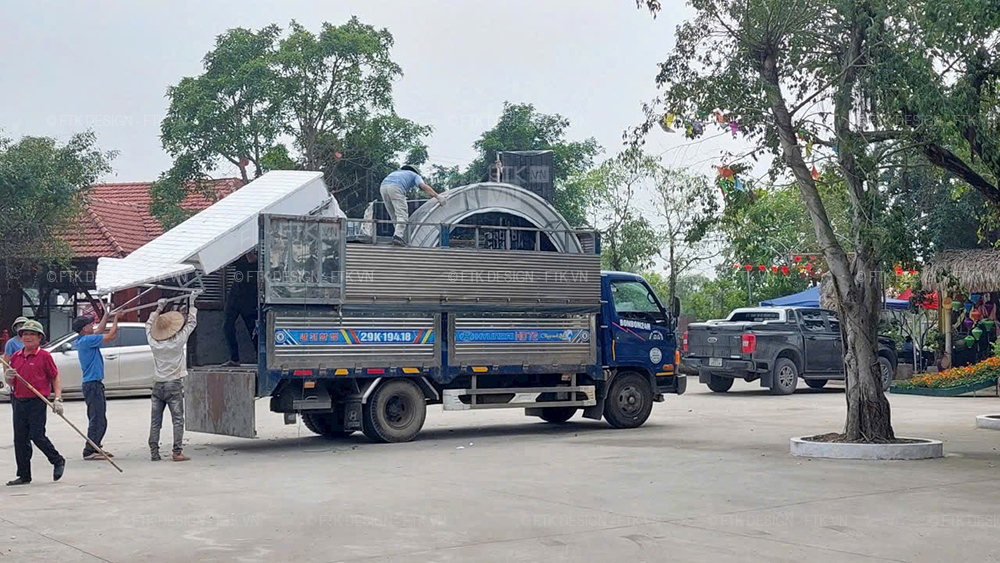Hình ảnh thi công hoàn thiện phim trường