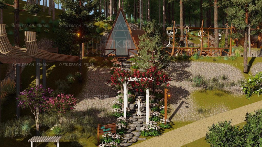 Tiểu cảnh đường dạo trong phim trường lớn