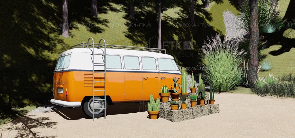 Thiết kế tiểu cảnh phim trường với xe ô tô cổ điển